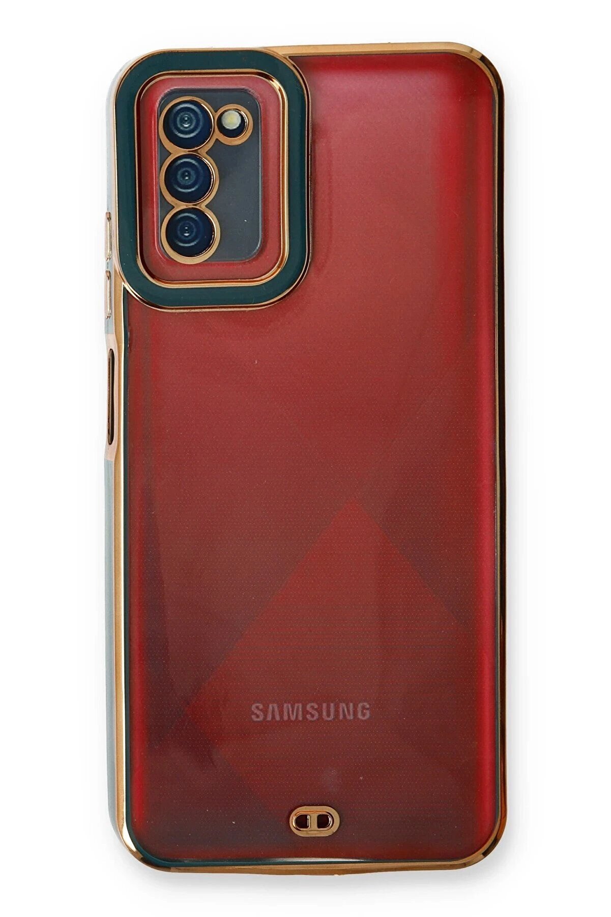 Samsung Galaxy A03S Kılıf Li̇va Lens Si̇li̇kon - Yeşi̇l - Dropx4096-6560