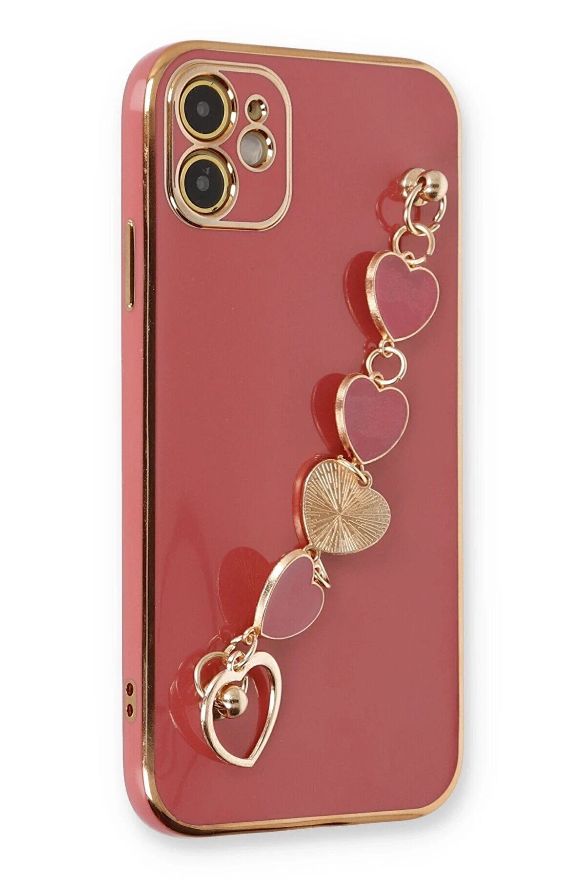 CepteToptan iPhone 12 Kılıf Esila Silikon - Kırmızı - DROPX5965-5700