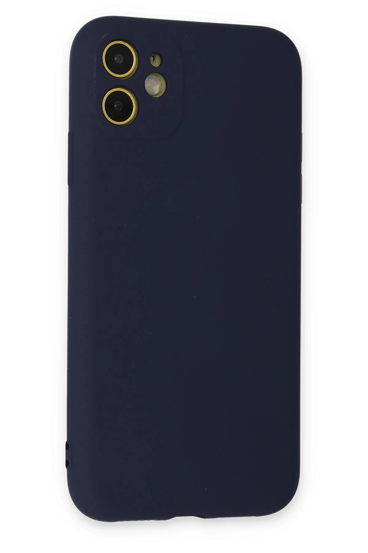 İphone 11 Kılıf Nano İçi̇ Kadi̇fe Si̇li̇kon - Laci̇vert - Dropx3953-9580