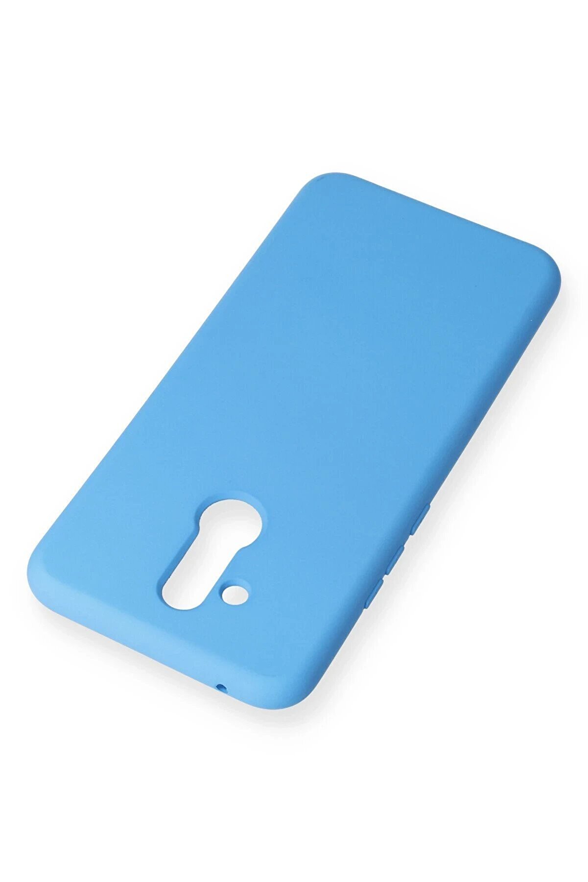 Huawei̇ Mate 20 Li̇te Kılıf Nano İ&ccedil;i̇ Kadi̇fe Si̇li̇kon - Mavi̇ - Dropx7187-1778