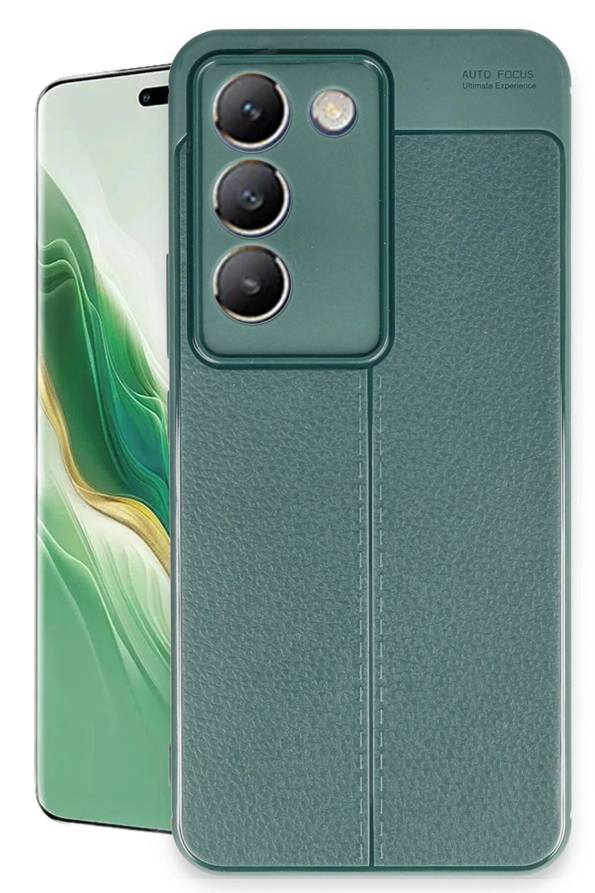 CepteToptan Vivo V30 Lite 4G Kılıf Auto Focus Kapak - Koyu Yeşil - DROPX1285-5232