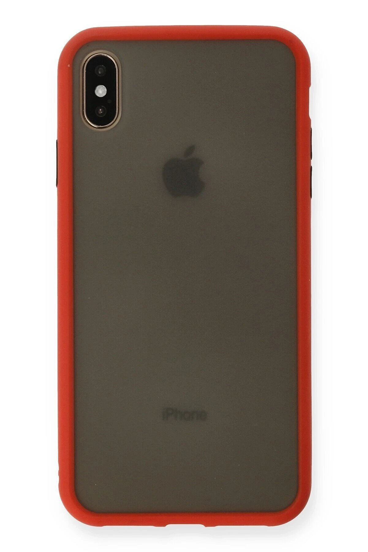 CepteToptan iPhone XS Max Kılıf Montreal Silikon Kapak - Kırmızı - DROPX7243-4320