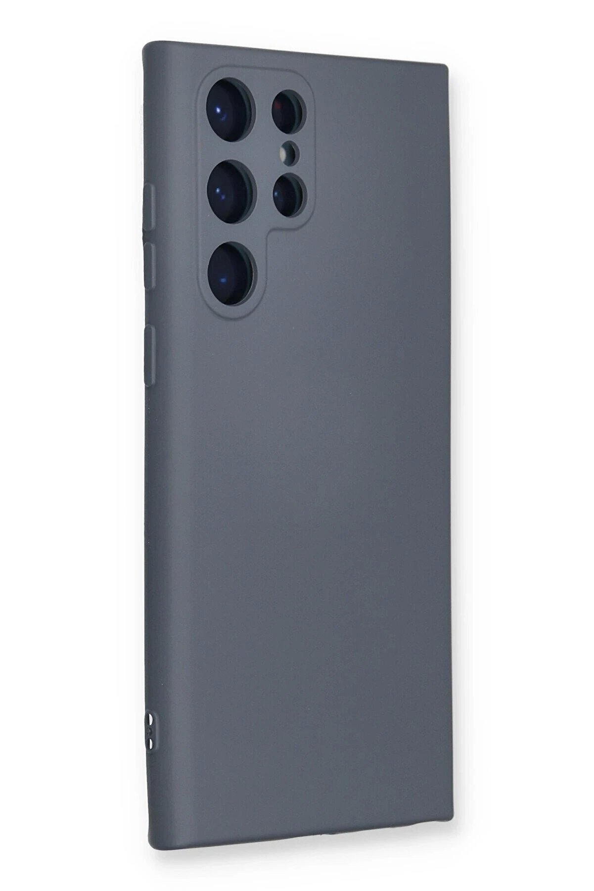 Samsung Galaxy S22 Ultra Kılıf Nano İçi̇ Kadi̇fe Si̇li̇kon - Gri̇ - Dropx1978-6887