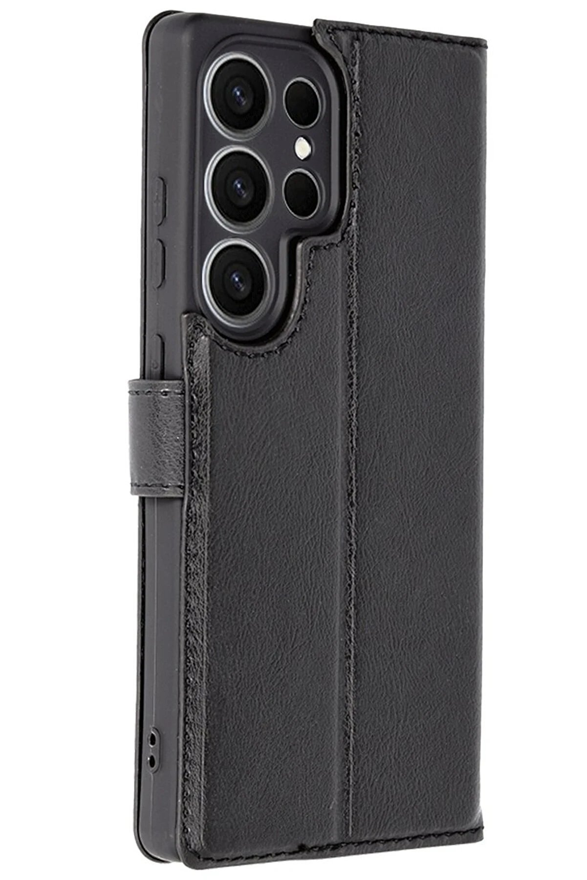 CepteToptan Samsung Galaxy S25 Ultra Kılıf Trend S Plus Kapaklı Kılıf - Siyah - DROPX4159-5417