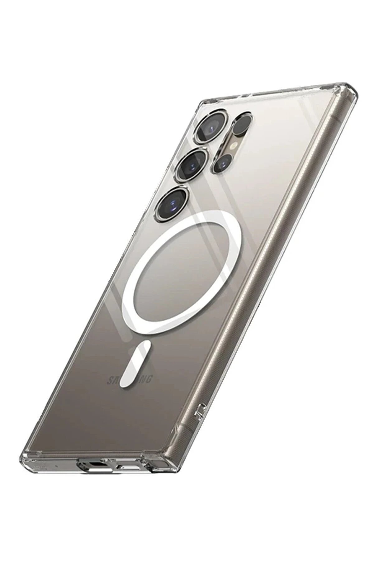 Samsung Galaxy S24 Ultra Kılıf Magneti̇csafe Şeffaf Si̇li̇kon - Şeffaf - Dropx3617-8034