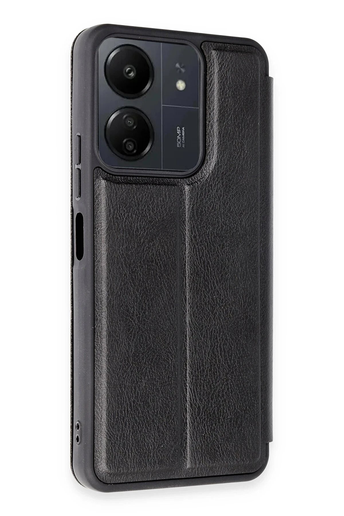 Xi̇aomi̇ Redmi̇ 13C Kılıf Fli̇p Cover - Si̇yah - Dropx4936-8990