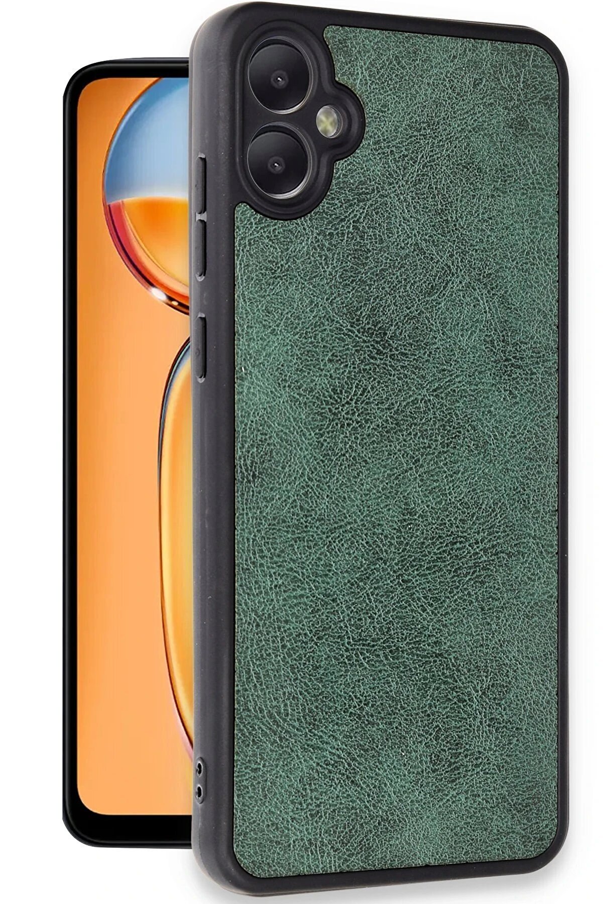 Samsung Galaxy A05 Kılıf Aras Deri̇ Kapak - Koyu Yeşi̇l - Dropx2302-7389