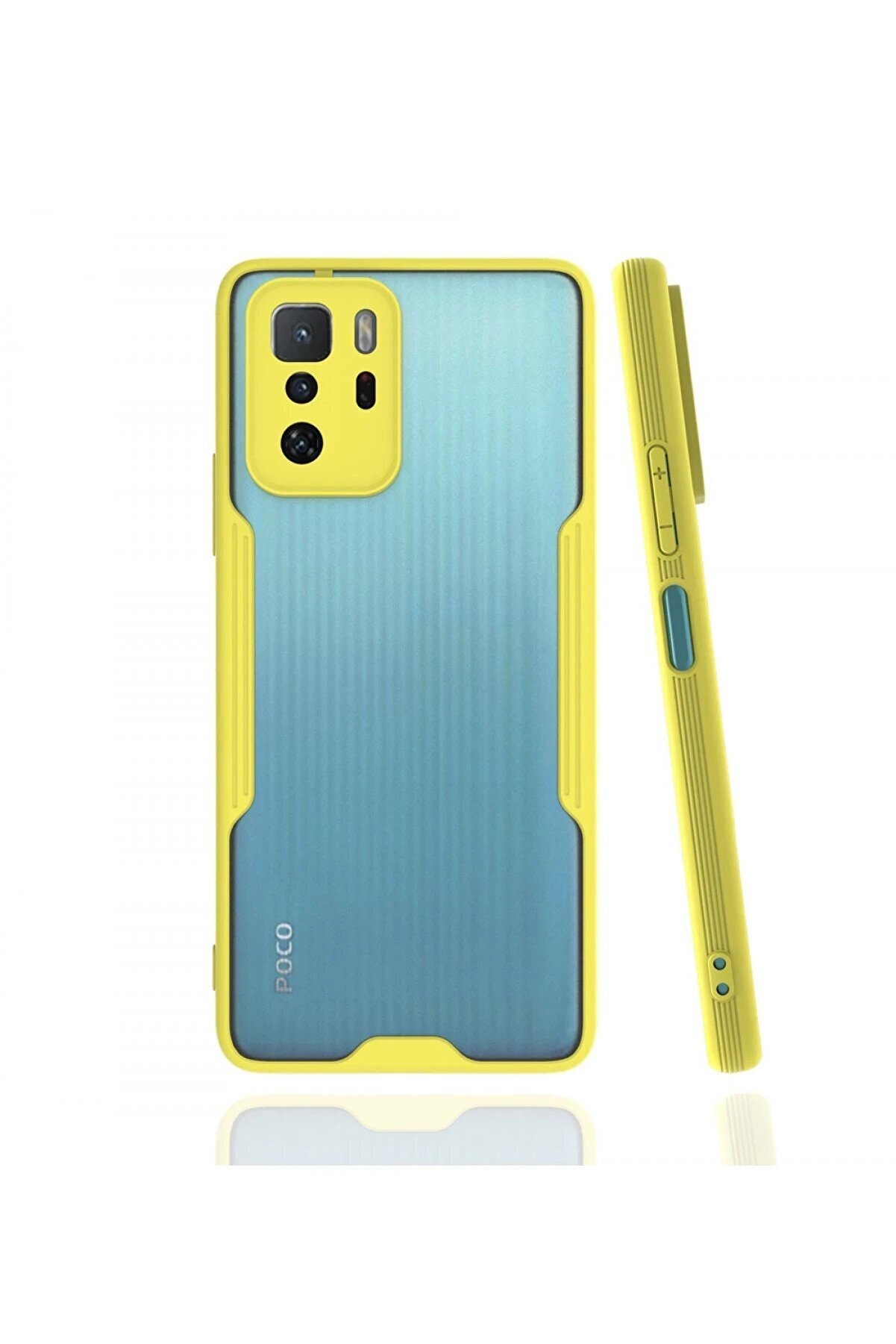 CepteToptan Xiaomi Poco X3 GT Kılıf Platin Silikon - Sarı - DROPX5844-4877