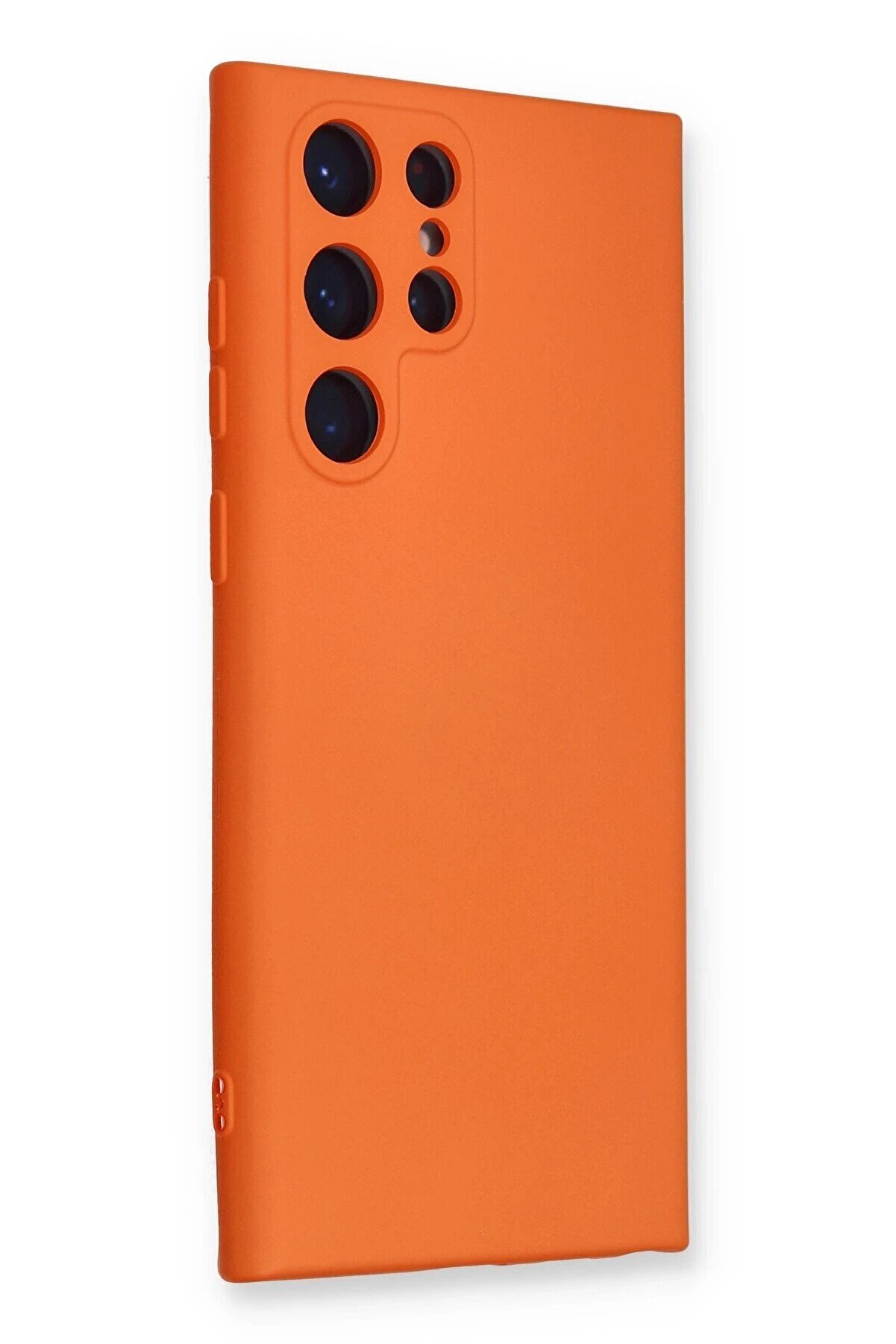 Samsung Galaxy S24 Ultra Kılıf Nano İçi̇ Kadi̇fe Si̇li̇kon - Turuncu - Dropx1596-9630