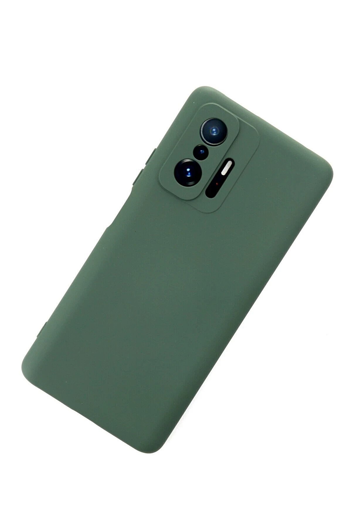 Xi̇aomi̇ Mi̇ 11T Pro Kılıf Nano İçi̇ Kadi̇fe Si̇li̇kon - Koyu Yeşi̇l - Dropx7509-9050
