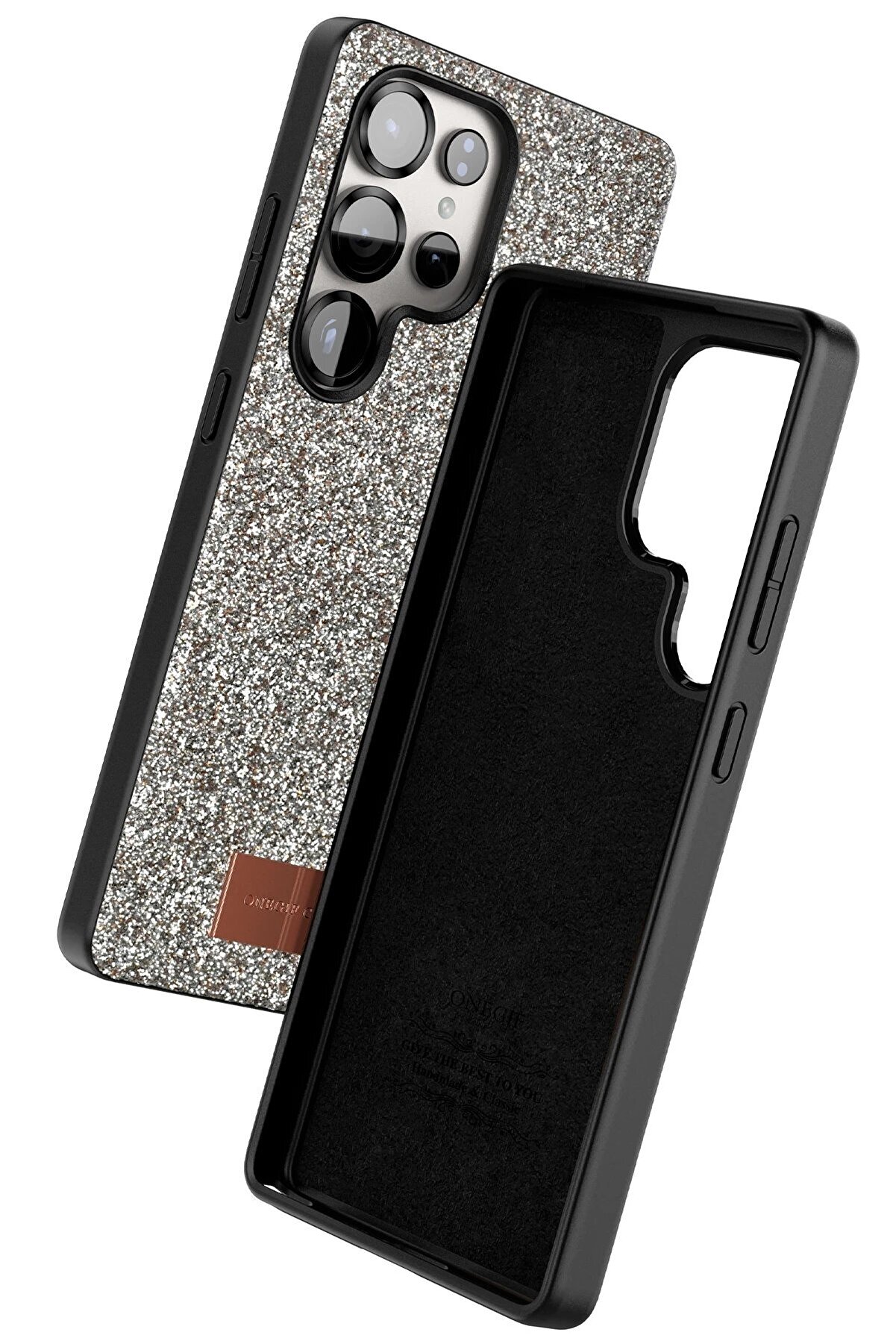 Samsung Galaxy S25 Ultra Bri̇ght Si̇mli̇ Kapak - Gold - Dropx2266-6115