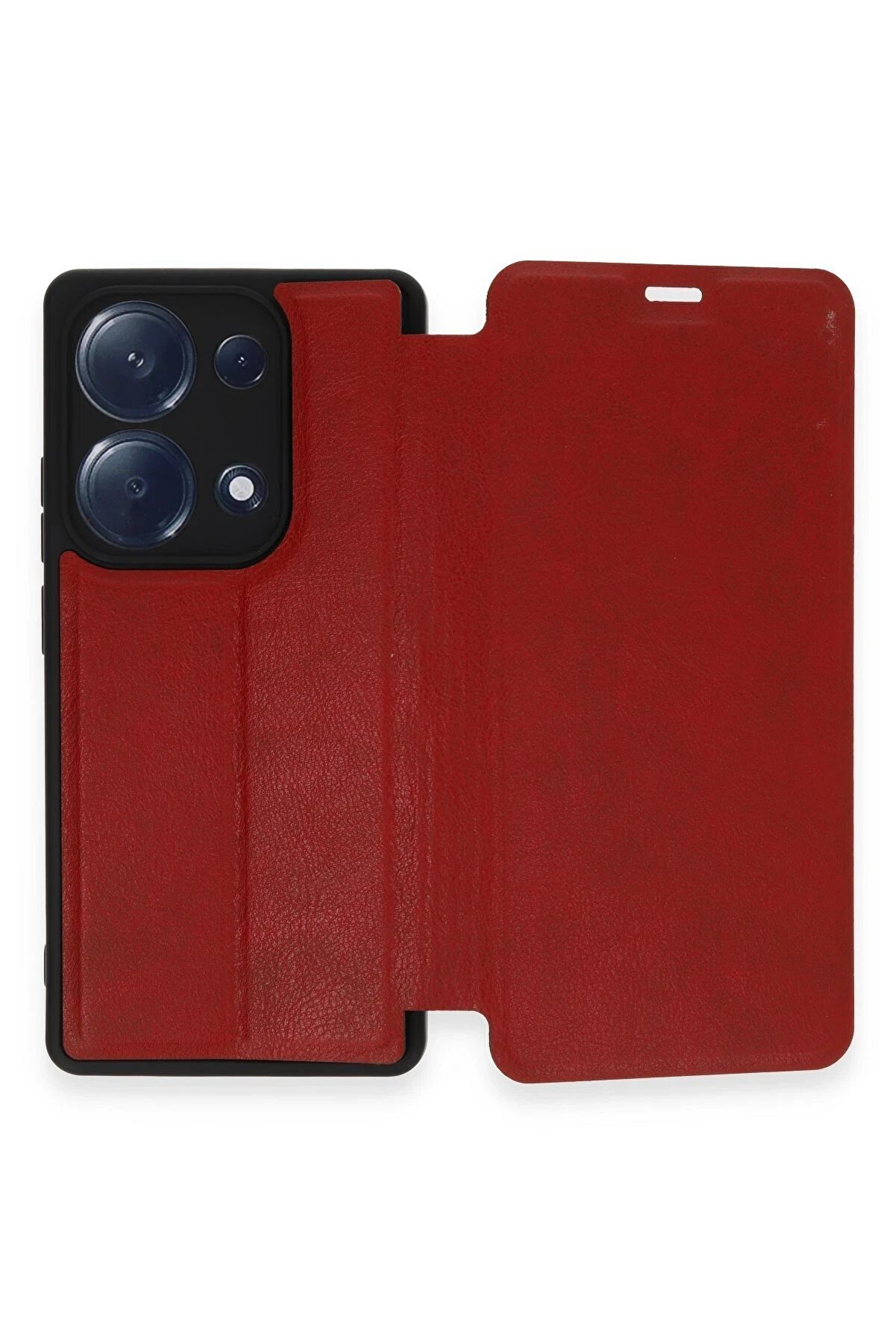 Xi̇aomi̇ Redmi̇ Note 13 Pro 4G Kılıf Fli̇p Cover - Kırmızı - Dropx5075-5993