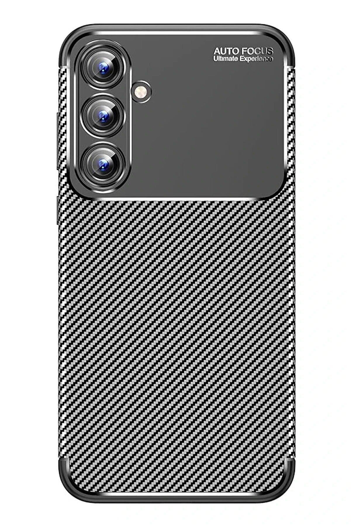 CepteToptan Samsung Galaxy A15 4G Kılıf Auto Focus Karbon Kapak - Siyah - DROPX5938-2186