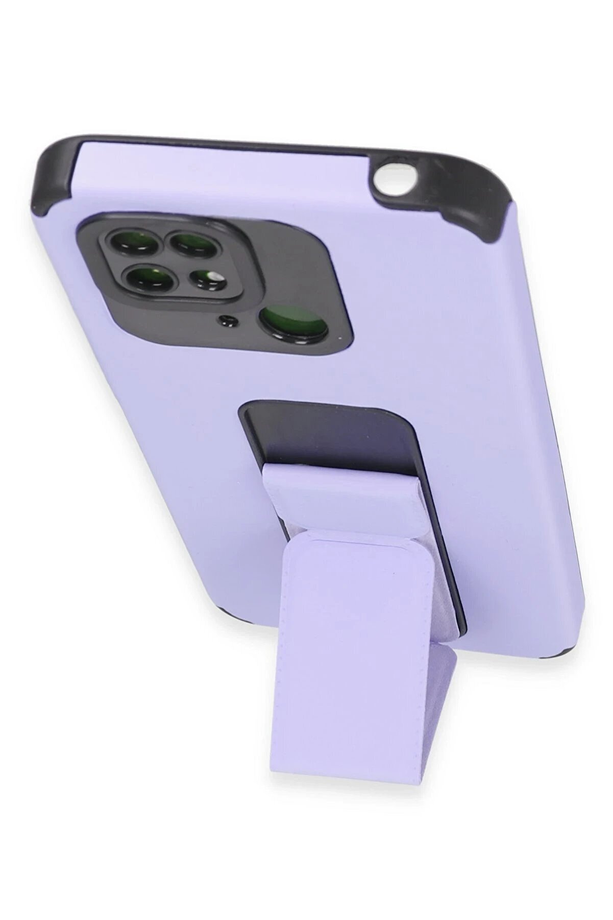 Xi̇aomi̇ Redmi̇ 10C Kılıf Mega Standlı Si̇li̇kon - Li̇la - Dropx7234-2768