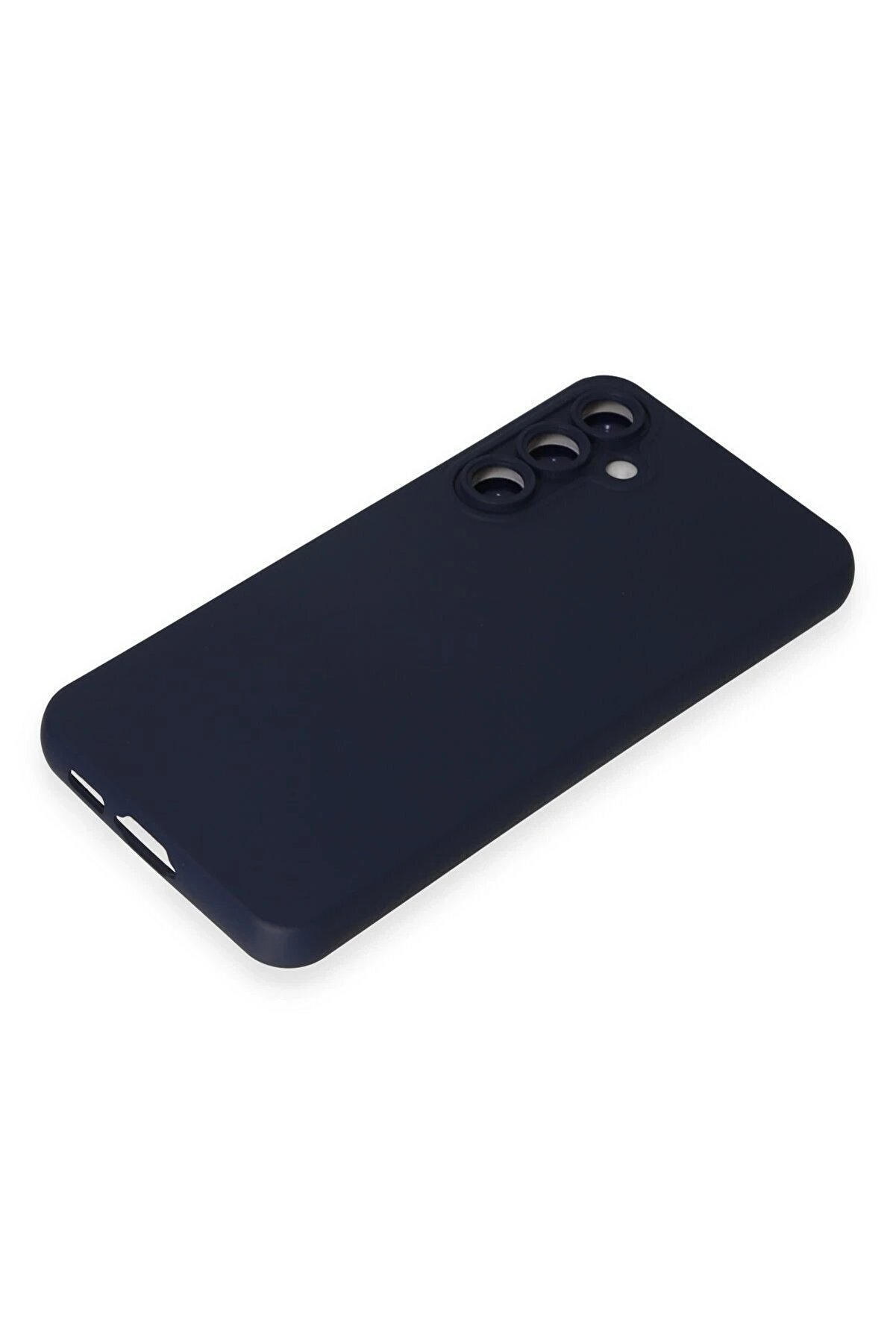 Samsung Galaxy S24 Kılıf Nano İ&ccedil;i̇ Kadi̇fe Si̇li̇kon - Laci̇vert - Dropx7449-4163