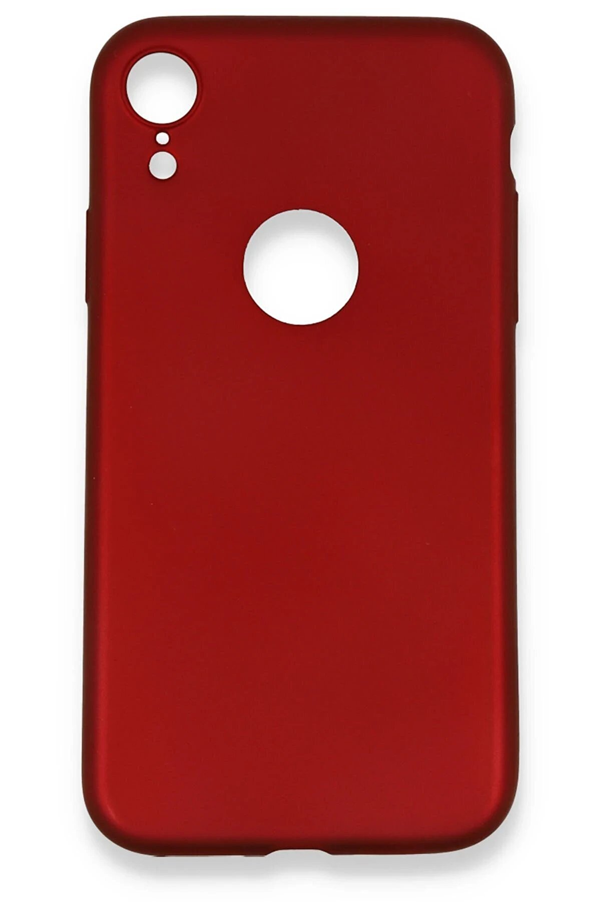 CepteToptan iPhone XR Kılıf First Silikon - Bordo - DROPX1357-3162