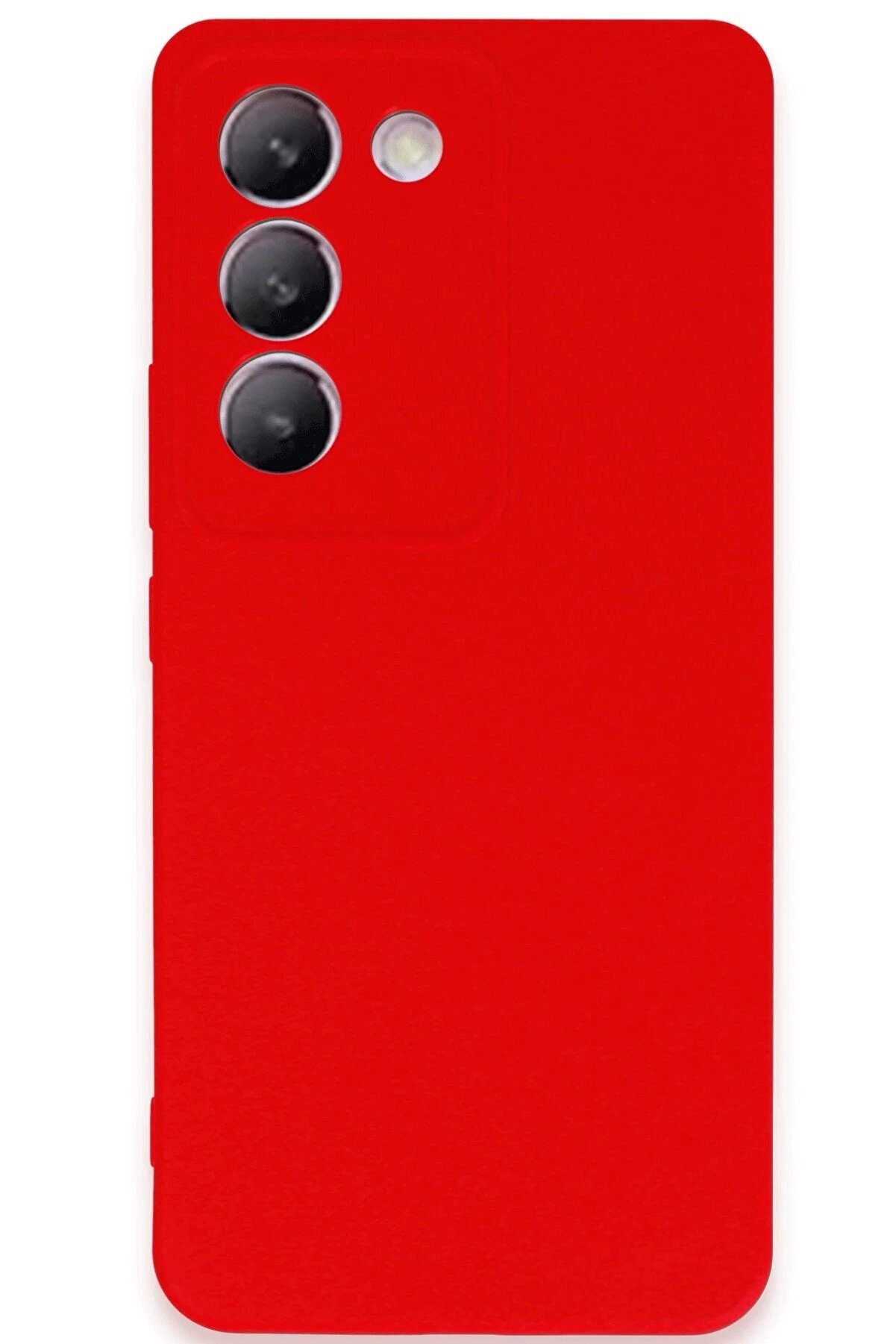 CepteToptan Vivo V30 Lite 4G Kılıf First Silikon - Kırmızı - DROPX7802-9233