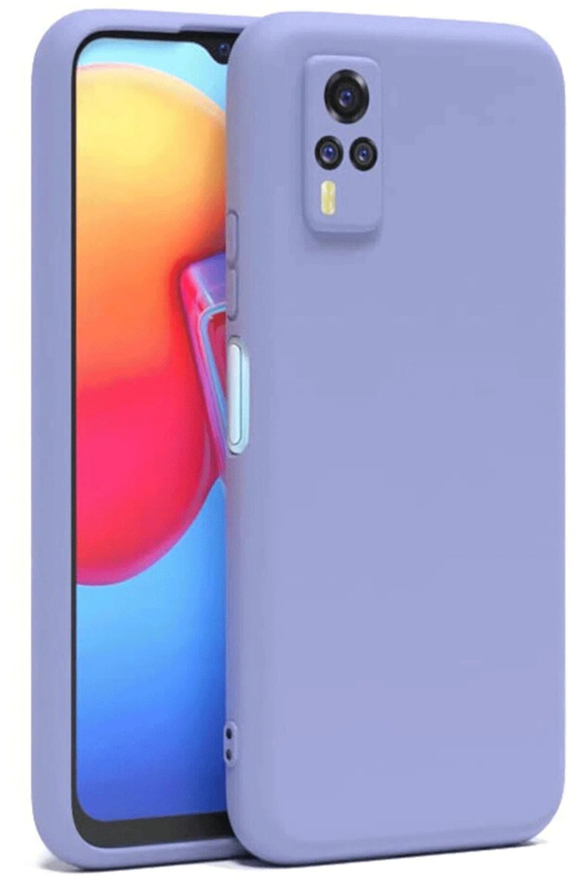 Vi̇vo Y53S Kılıf Nano İçi̇ Kadi̇fe Si̇li̇kon - Li̇la - Dropx6291-3824