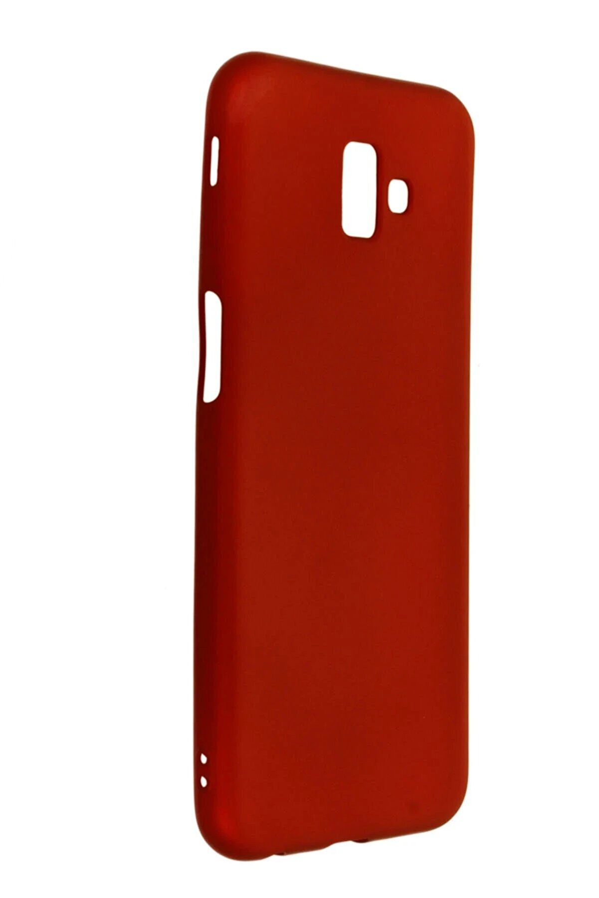 CepteToptan Samsung Galaxy J6 Plus Kılıf First Silikon - Bordo - DROPX6887-1340