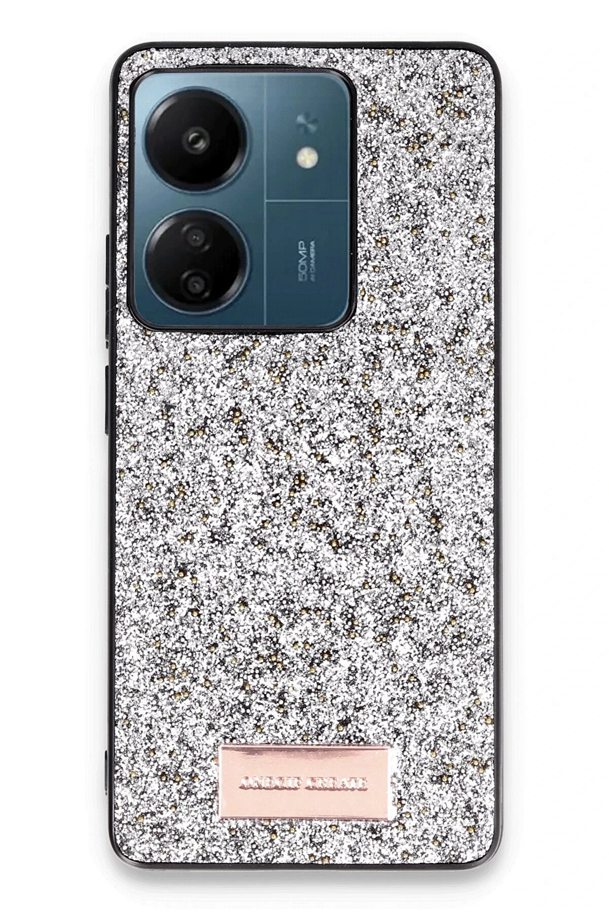 Xi̇aomi̇ Redmi̇ 13C Bri̇ght Si̇mli̇ Kapak - G&uuml;m&uuml;ş - Dropx9242-9801