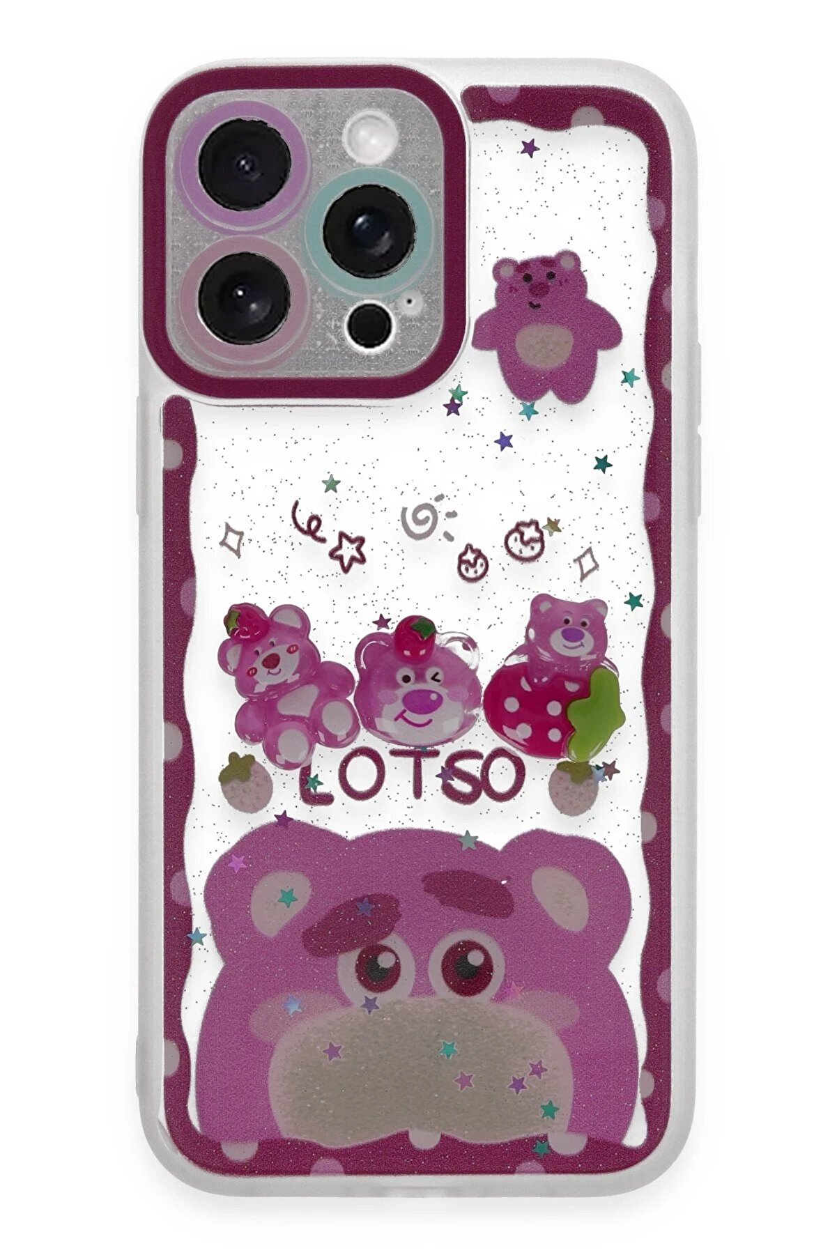 CepteToptan iPhone 14 Pro Max Kılıf Sweet Desenli Silikon Kapak - Pembe - DROPX8834-1701