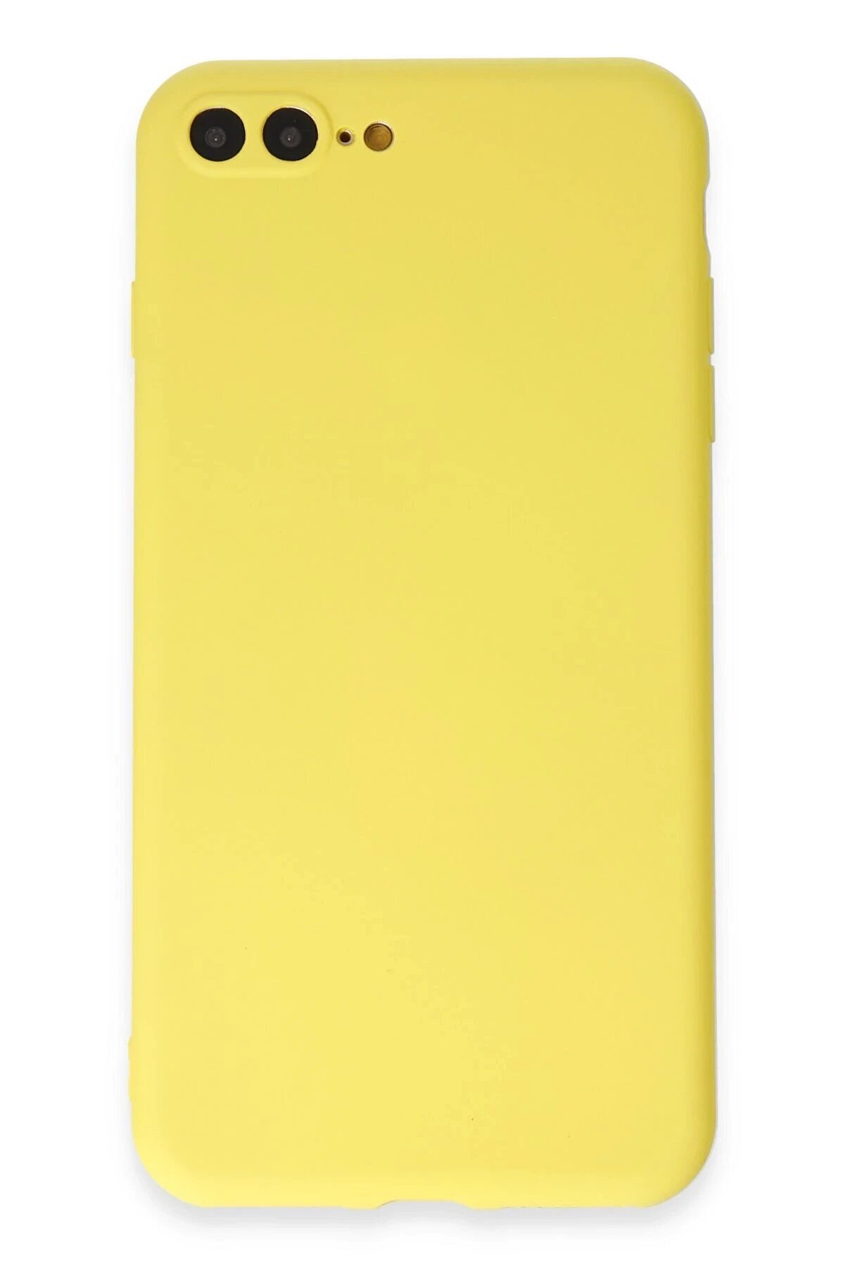 CepteToptan iPhone 7 Plus Kılıf First Silikon - Sarı - DROPX5351-9097