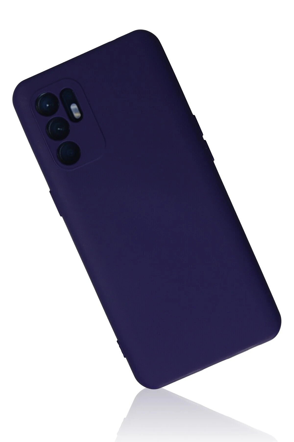 Oppo Reno 6 Kılıf Nano İçi̇ Kadi̇fe Si̇li̇kon - Mor - Dropx8115-8178