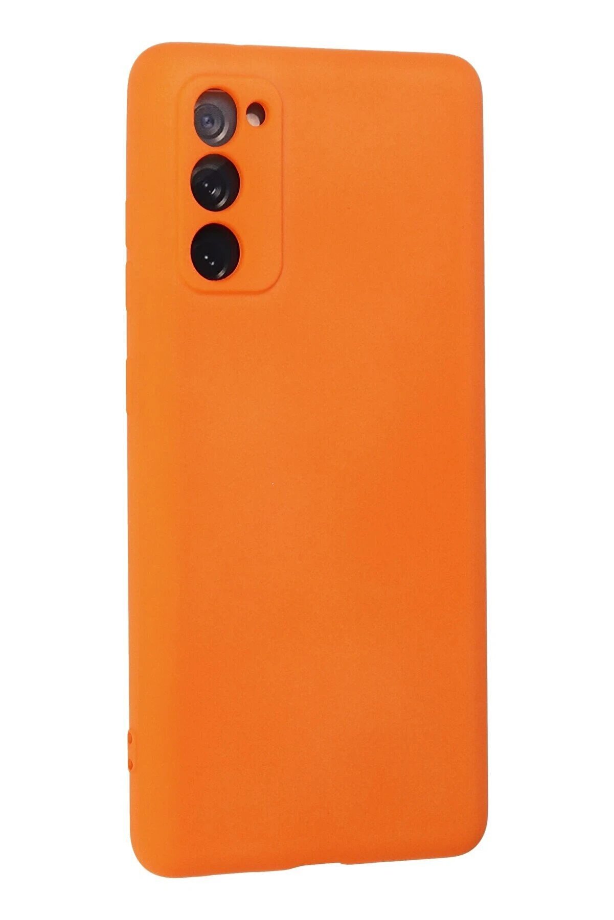 Samsung Galaxy S20 Fe Kılıf Nano İçi̇ Kadi̇fe Si̇li̇kon - Turuncu - Dropx8564-3204