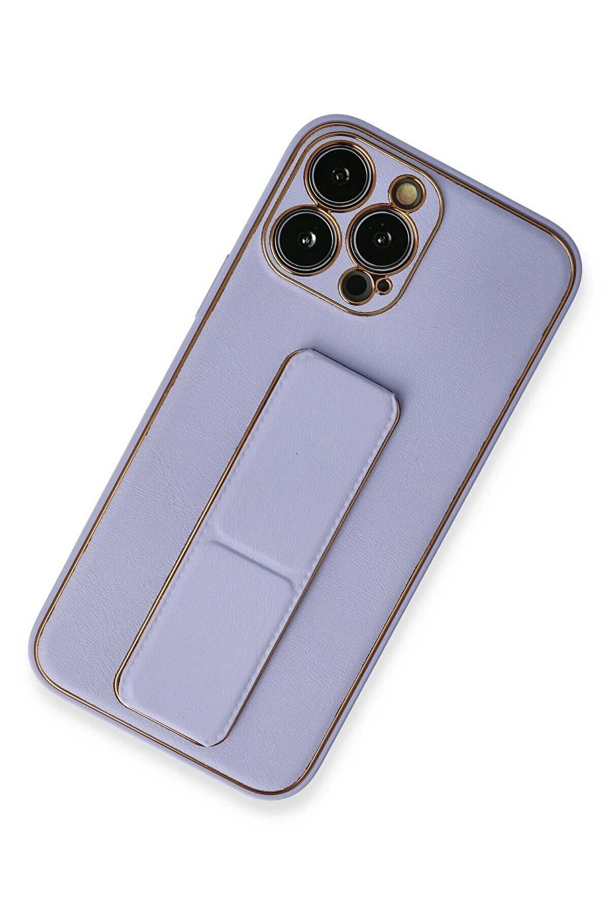 İphone 13 Pro Kılıf Coco Deri̇ Standlı Kapak - Li̇la - Dropx7951-3451