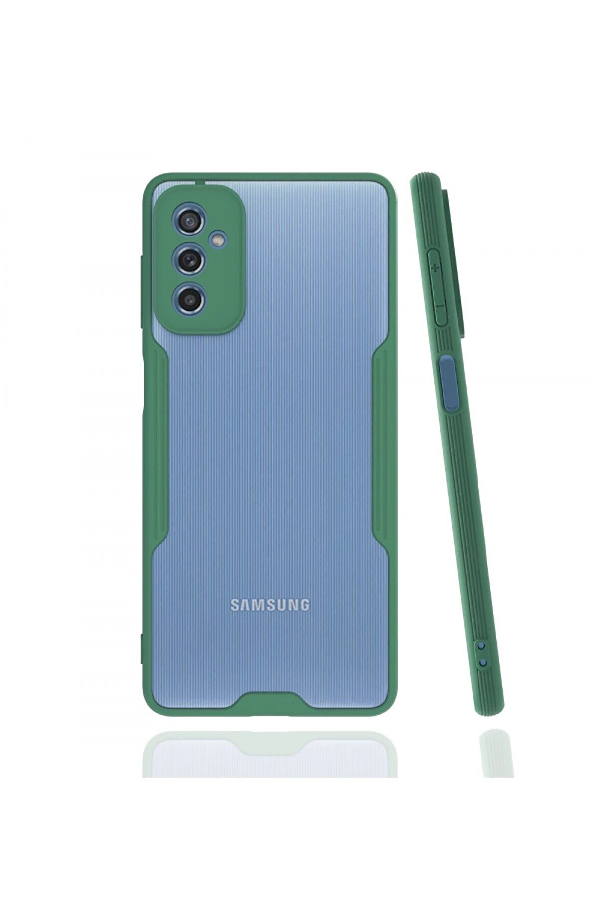 CepteToptan Samsung Galaxy M52 5G Kılıf Platin Silikon - Yeşil - DROPX2331-9639