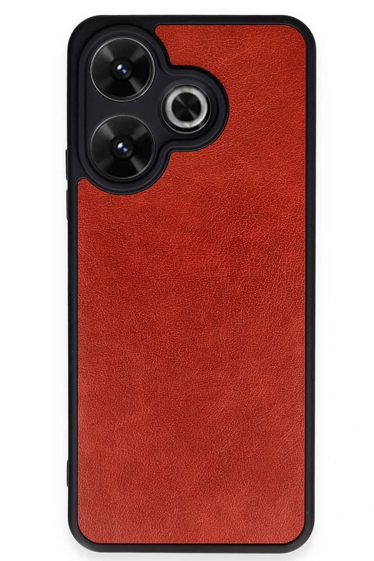 CepteToptan Xiaomi Redmi 13 4G Kılıf Aras Deri Kapak - Kırmızı - DROPX4271-9320