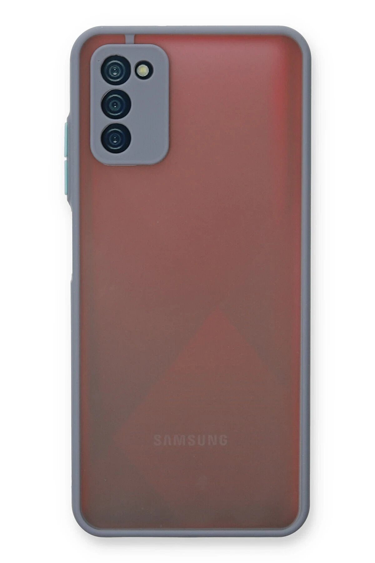 CepteToptan Samsung Galaxy A03S Kılıf Montreal Silikon Kapak - Gri - DROPX9962-5948