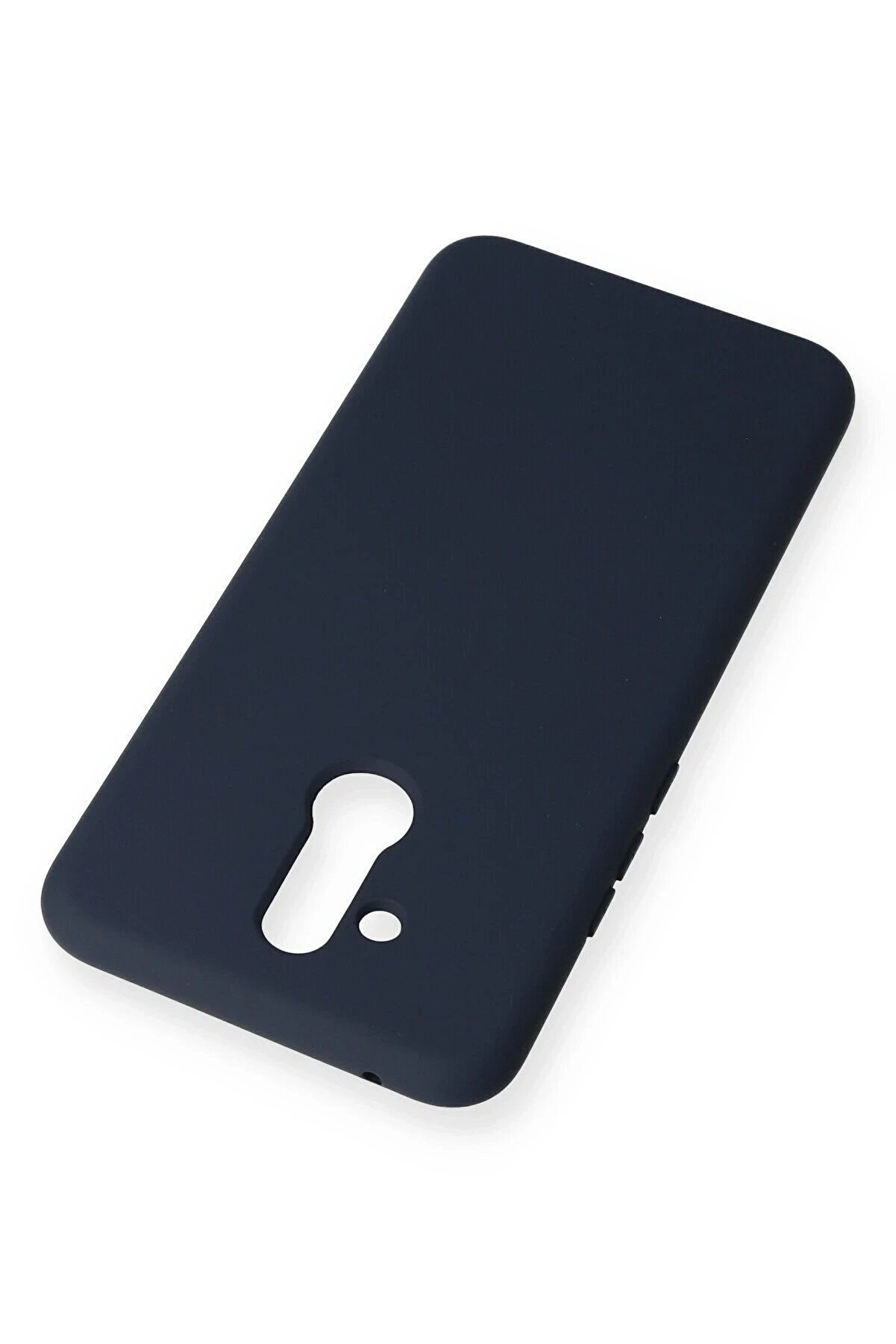 Huawei̇ Mate 20 Li̇te Kılıf Nano İ&ccedil;i̇ Kadi̇fe Si̇li̇kon - Laci̇vert - Dropx5862-5275