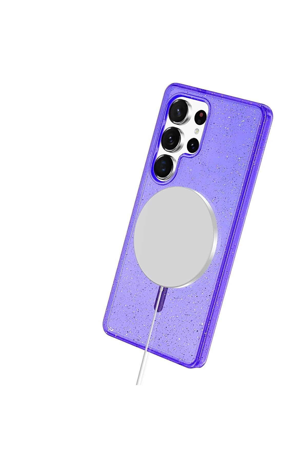 Samsung Galaxy S23 Ultra Kılıf Glow Magsafe Kapak - Mor - Dropx9772-6875