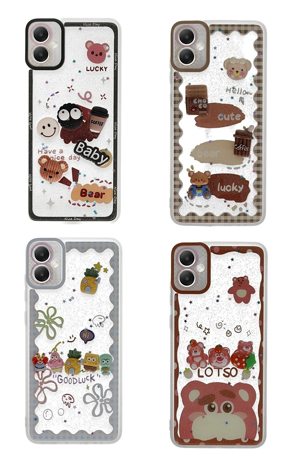 Samsung Galaxy A05 Kılıf Sweet Desenli̇ Si̇li̇kon Kapak - Şeffaf - Dropx1538-9393