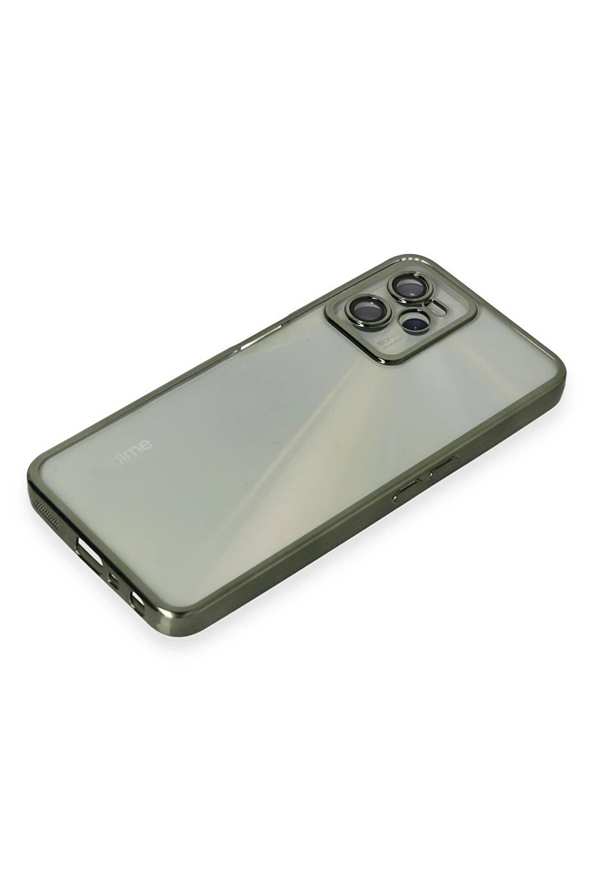 Realme C35 Kılıf Lensli̇ Si̇li̇kon - Yeşi̇l - Dropx7252-3586