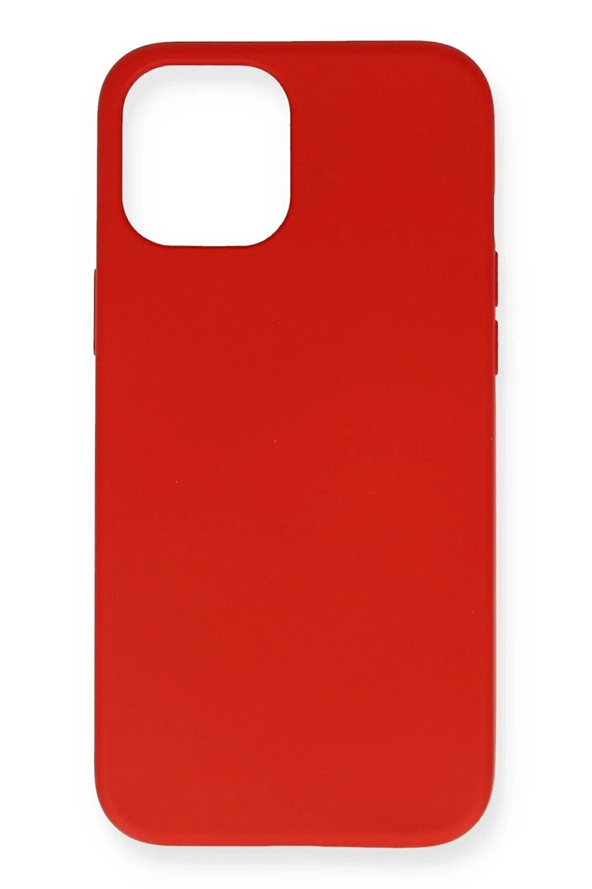 CepteToptan iPhone 12 Mini Kılıf Nano i&ccedil;i Kadife Silikon - Kırmızı - DROPX6819-8821