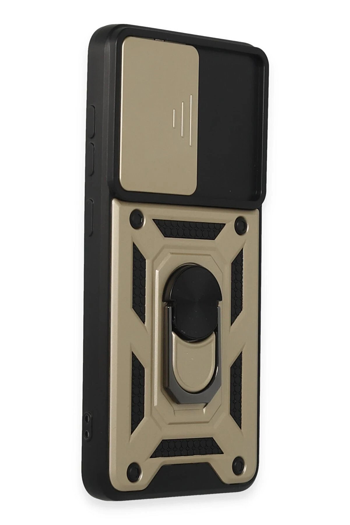 Samsung Galaxy S21 Fe Kılıf Pars Lens Yüzüklü Si̇li̇kon - Gold - Dropx8510-5963