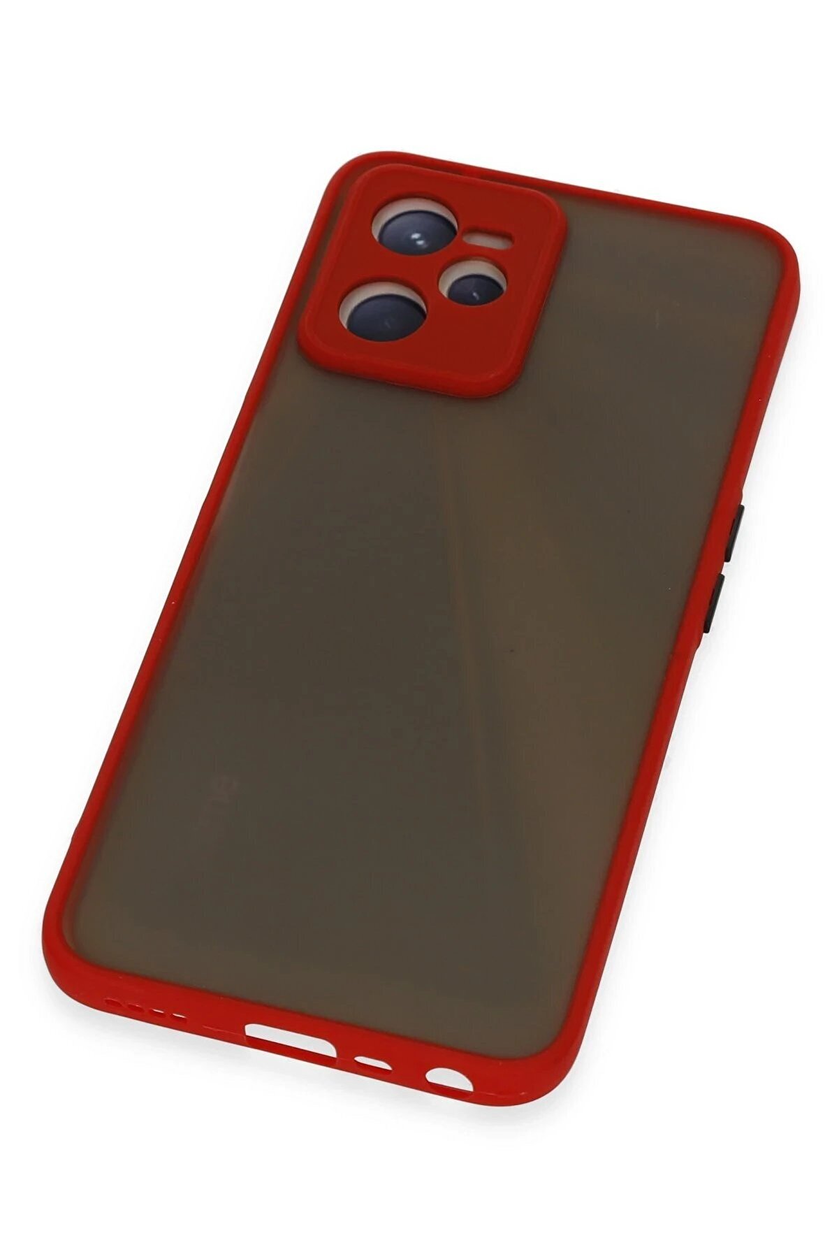 Realme C35 Kılıf Montreal Si̇li̇kon Kapak - Kırmızı - Dropx3015-8143