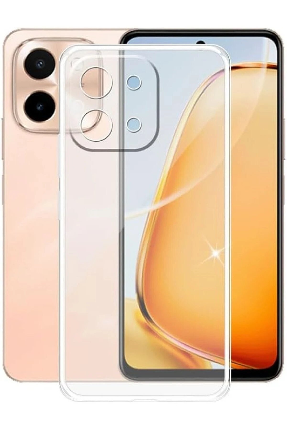 CepteToptan Vivo Y28 Kılıf L&uuml;x Şeffaf Silikon - DROPX3082-7479