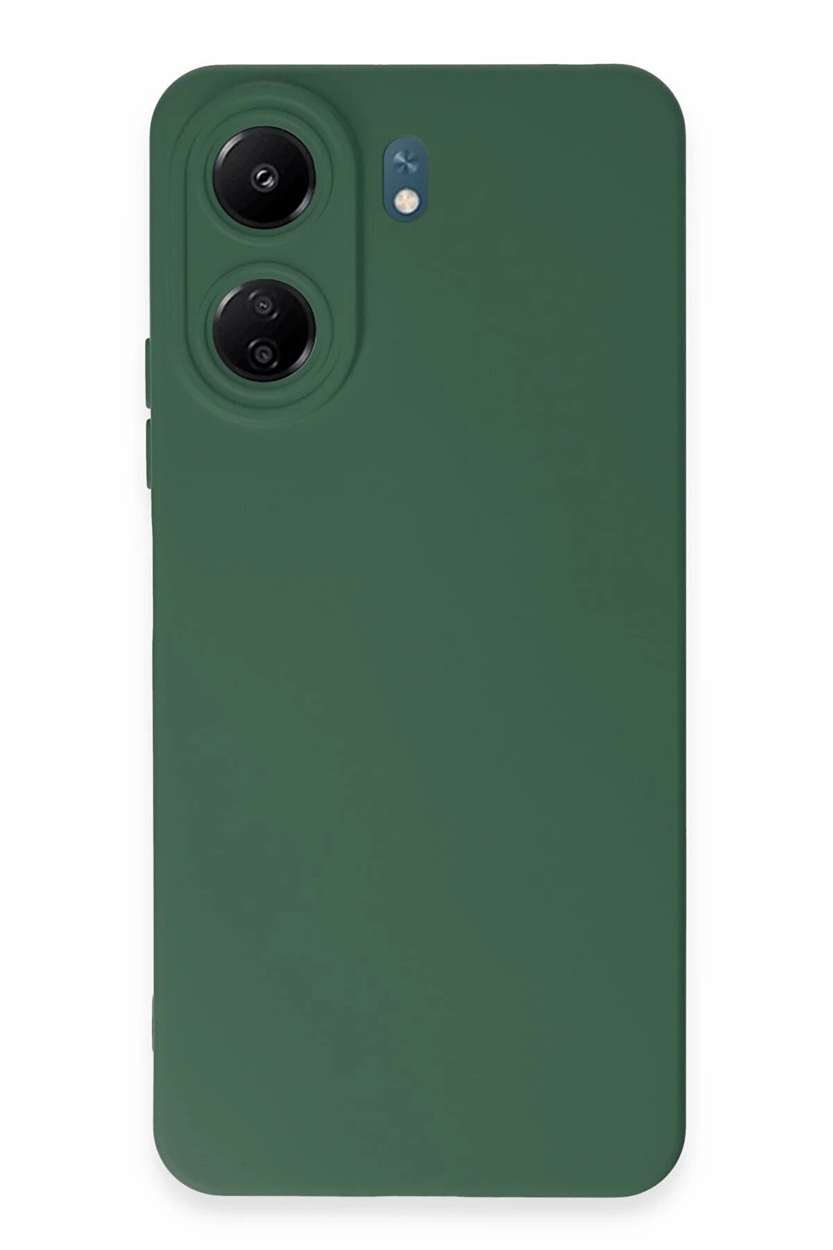 CepteToptan Xiaomi Redmi 13C Kılıf Nano içi Kadife Silikon - Koyu Yeşil - DROPX4638-3405