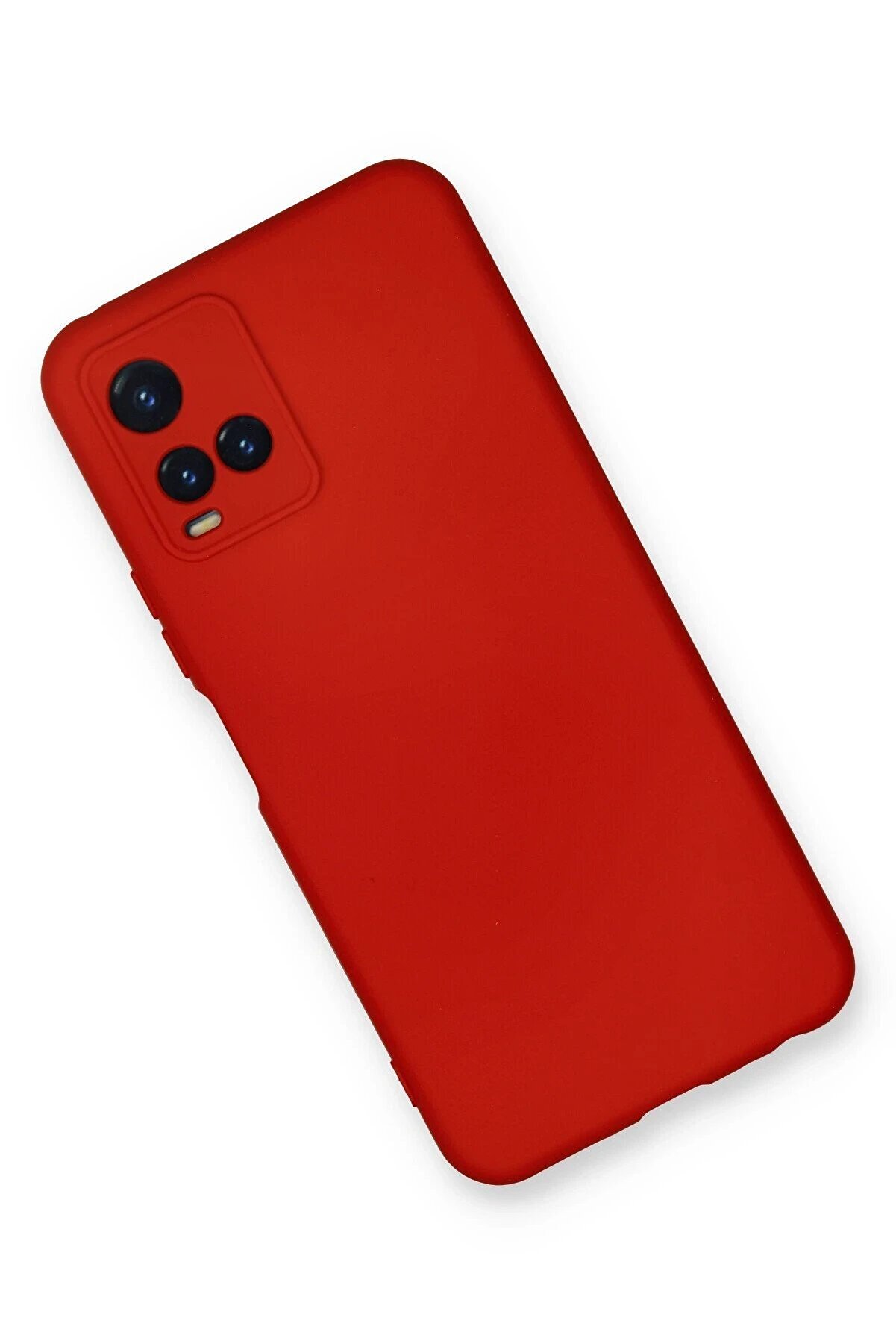 Vi̇vo Y21S Kılıf Nano İçi̇ Kadi̇fe Si̇li̇kon - Kırmızı - Dropx5772-9257