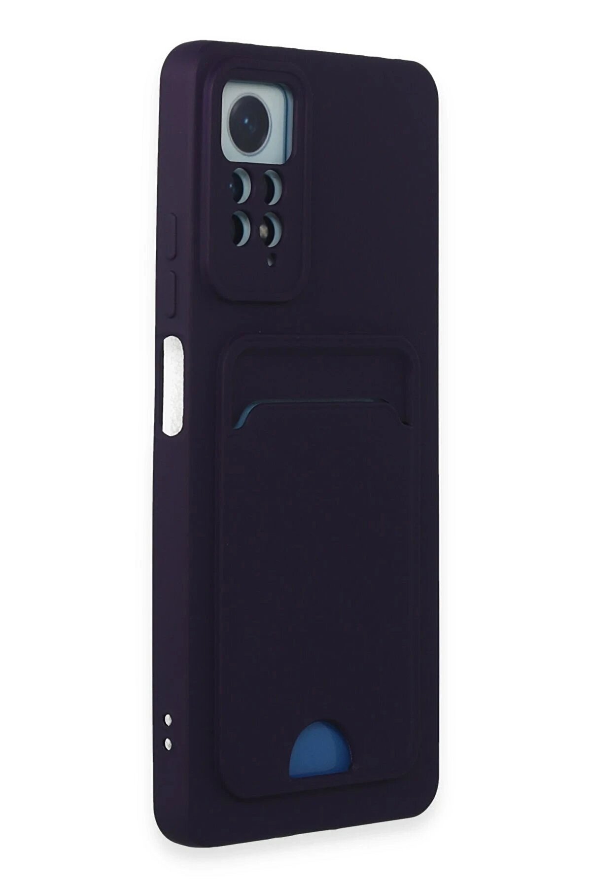 Xi̇aomi̇ Redmi̇ Note 11 Pro Kılıf Kelvi̇n Kartvi̇zi̇tli̇ Si̇li̇kon - Deri̇n Mor - Dropx2198-5618