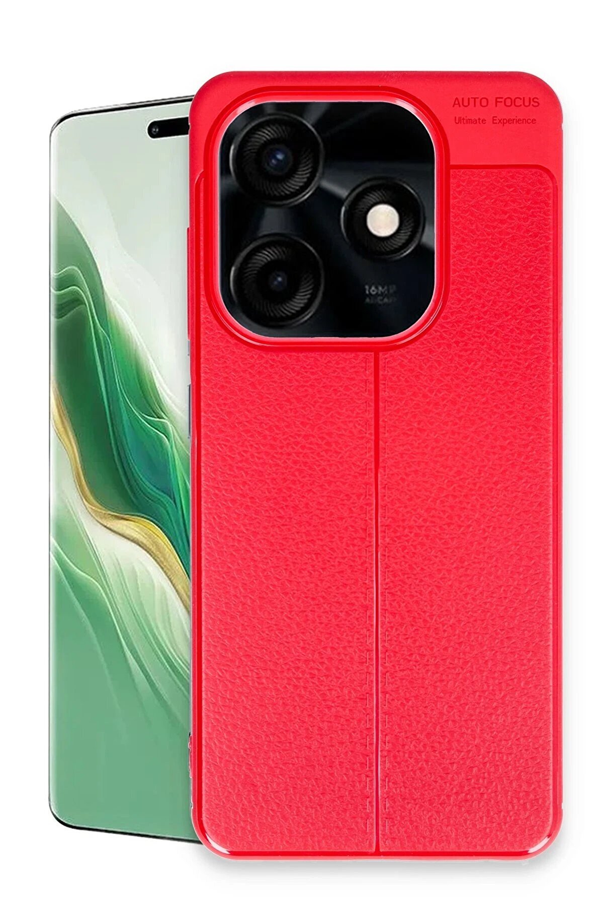 CepteToptan Tecno Spark Go 2024 Kılıf Auto Focus Kapak - Kırmızı - DROPX2324-9366