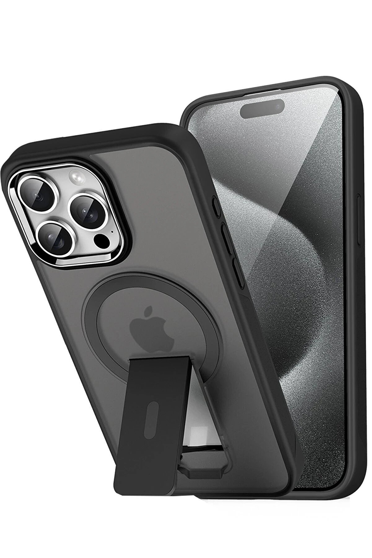 İphone 14 Pro Tork Magsafe Standlı Kapak - Si̇yah - Dropx6312-4839