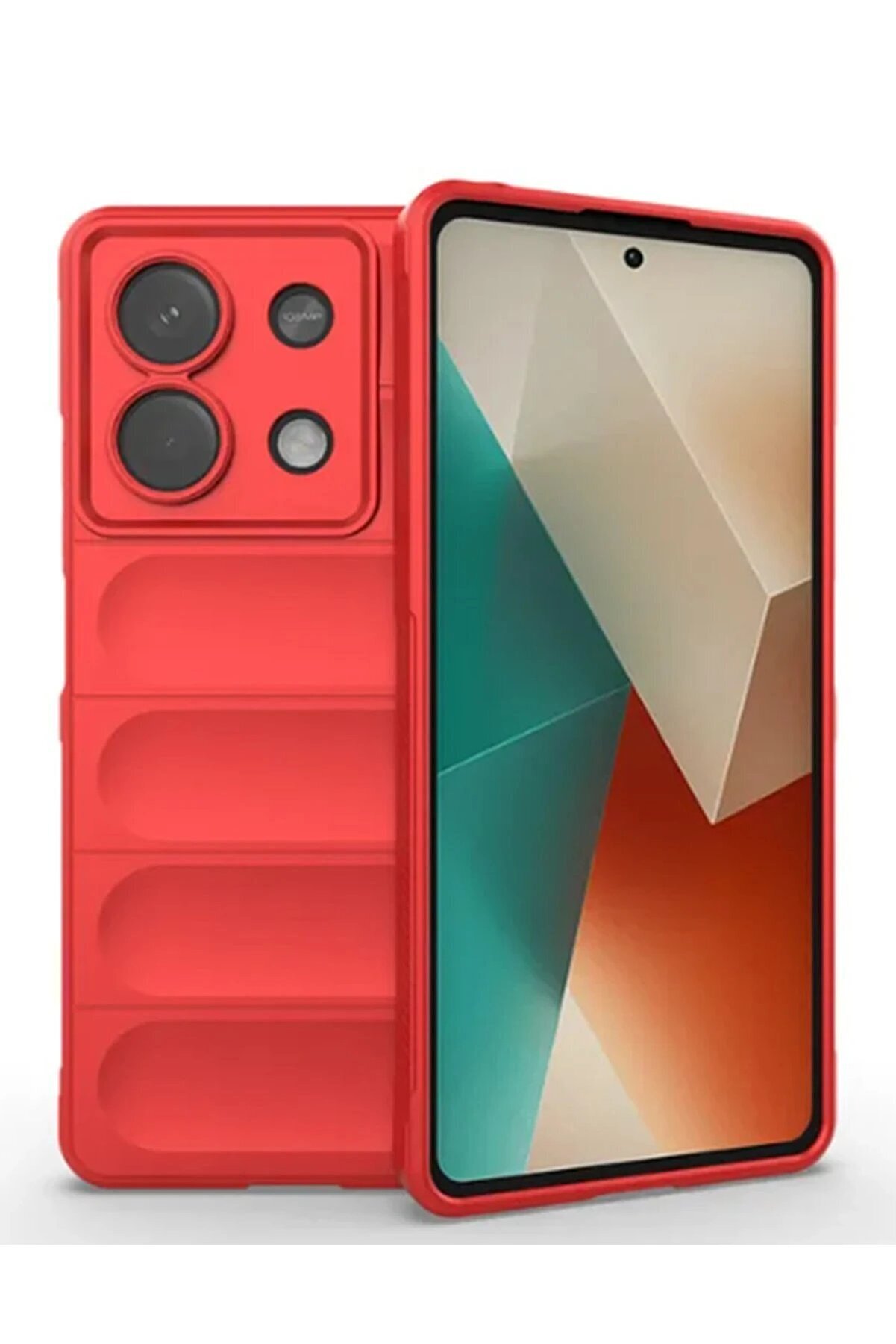 CepteToptan Xiaomi Poco X6 Kılıf Optimum Silikon - Kırmızı - DROPX4468-9301