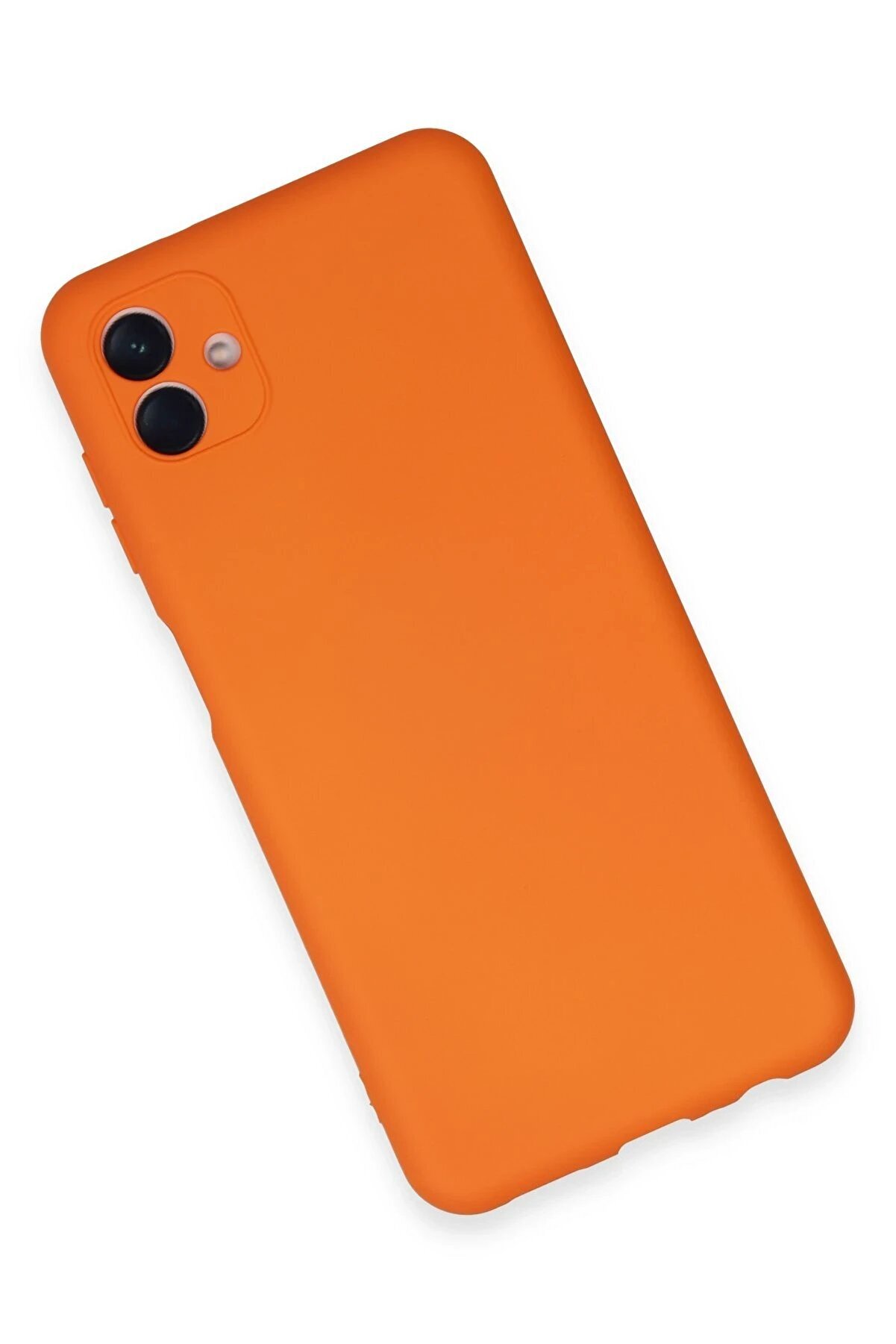 Samsung Galaxy A04E Kılıf Nano İçi̇ Kadi̇fe Si̇li̇kon - Turuncu - Dropx8729-4967