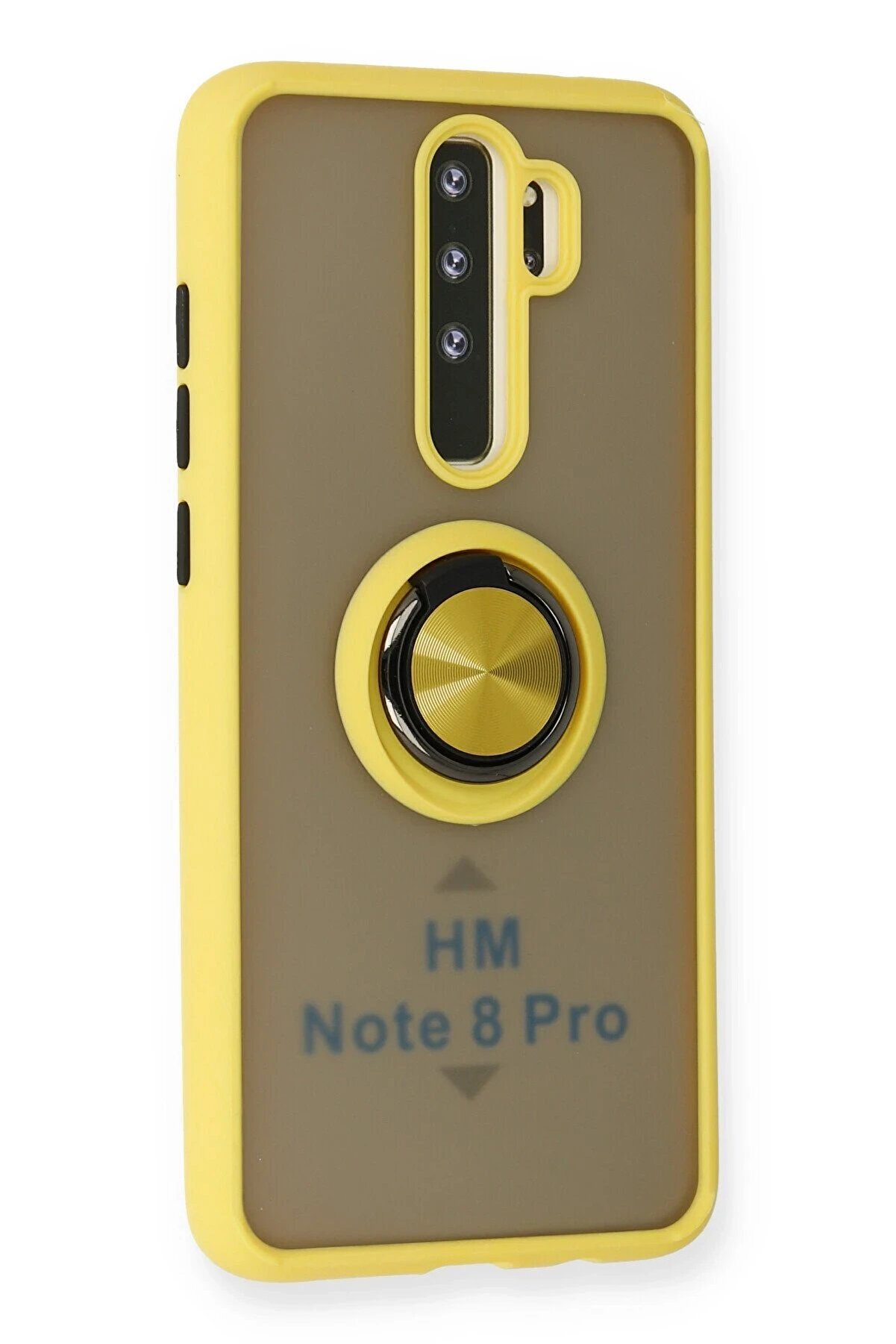 Xi̇aomi̇ Redmi̇ Note 8 Pro Kılıf Montreal Y&uuml;z&uuml;kl&uuml; Si̇li̇kon Kapak - Sarı - Dropx4626-7207