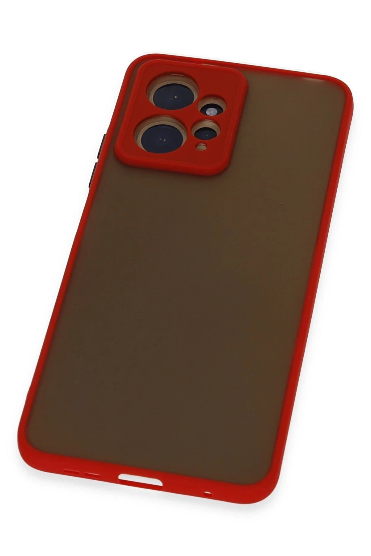 Xi̇aomi̇ Redmi̇ Note 12 4G Kılıf Montreal Si̇li̇kon Kapak - Kırmızı - Dropx4868-4909