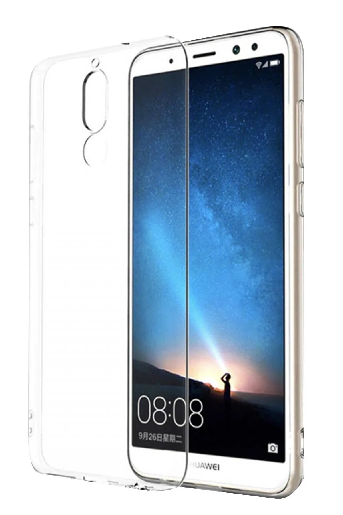 CepteToptan Huawei Mate 10 Lite Kılıf Lüx Şeffaf Silikon - DROPX1838-4548